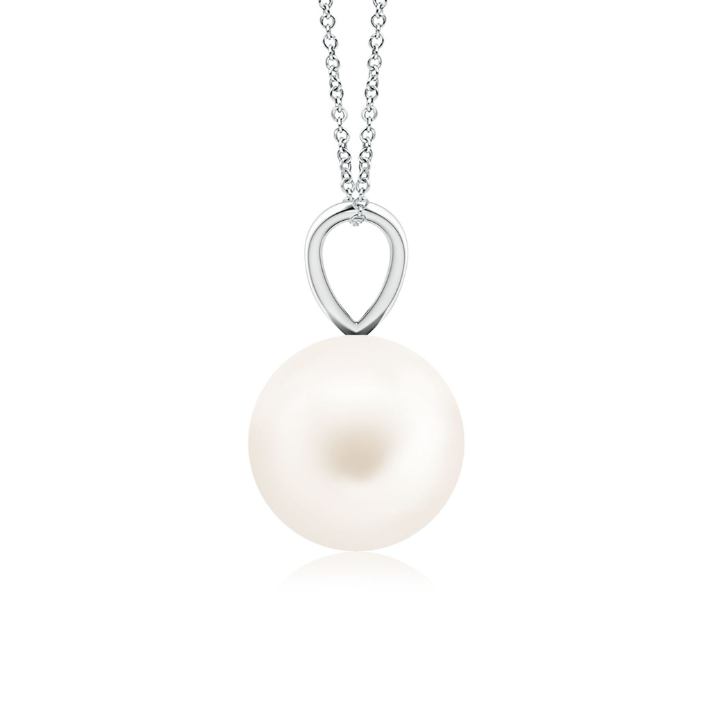 8mm AA Freshwater Pearl Solitaire V-Bale Pendant in P950 Platinum - side_1