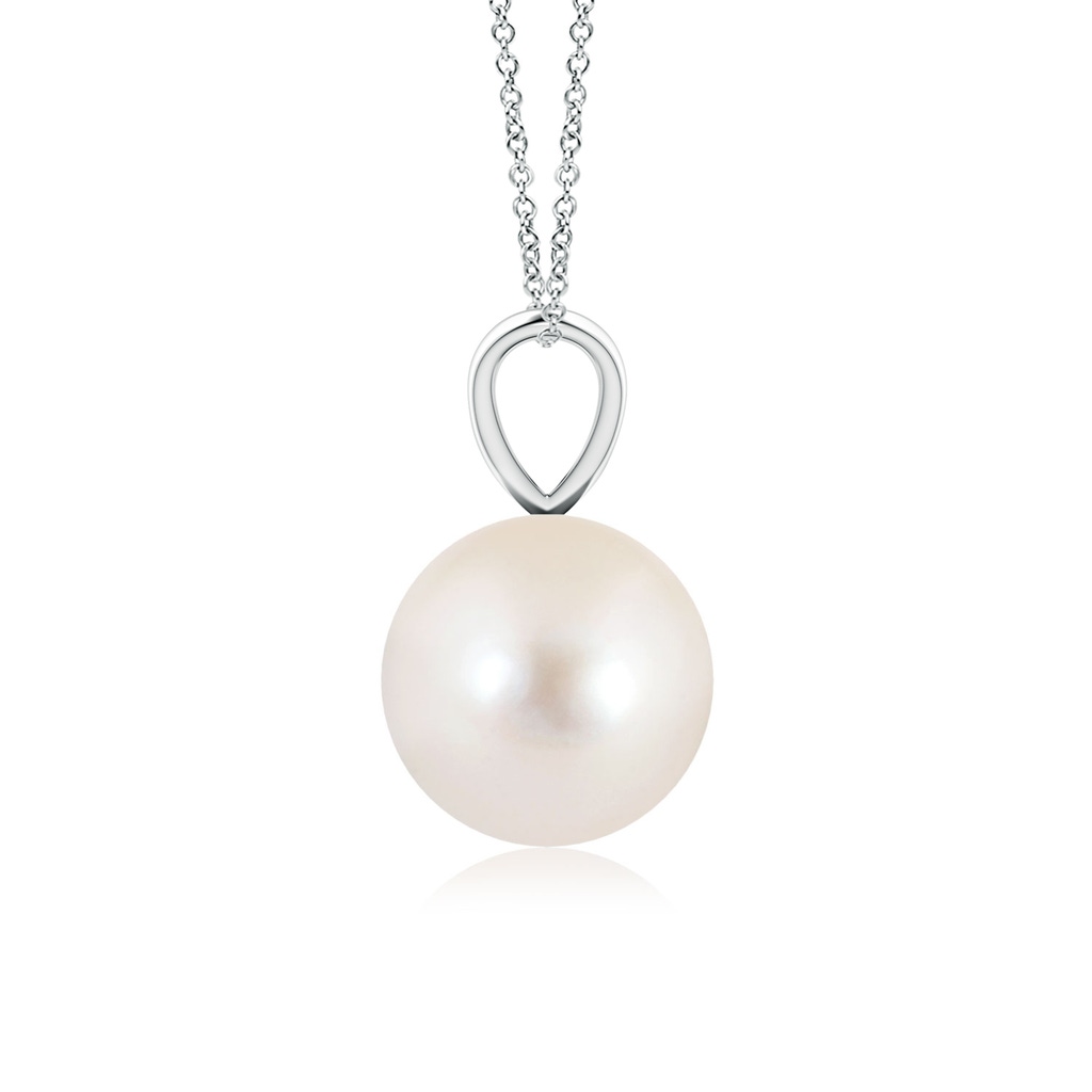 8mm AAAA Freshwater Pearl Solitaire V-Bale Pendant in P950 Platinum - side_1