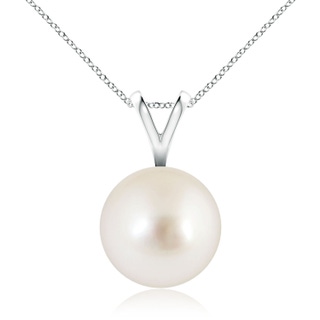 10mm AAAA South Sea Pearl Solitaire V-Bale Pendant in P950 Platinum