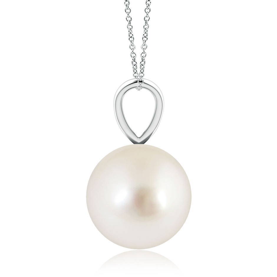 10mm AAAA South Sea Pearl Solitaire V-Bale Pendant in P950 Platinum side-1