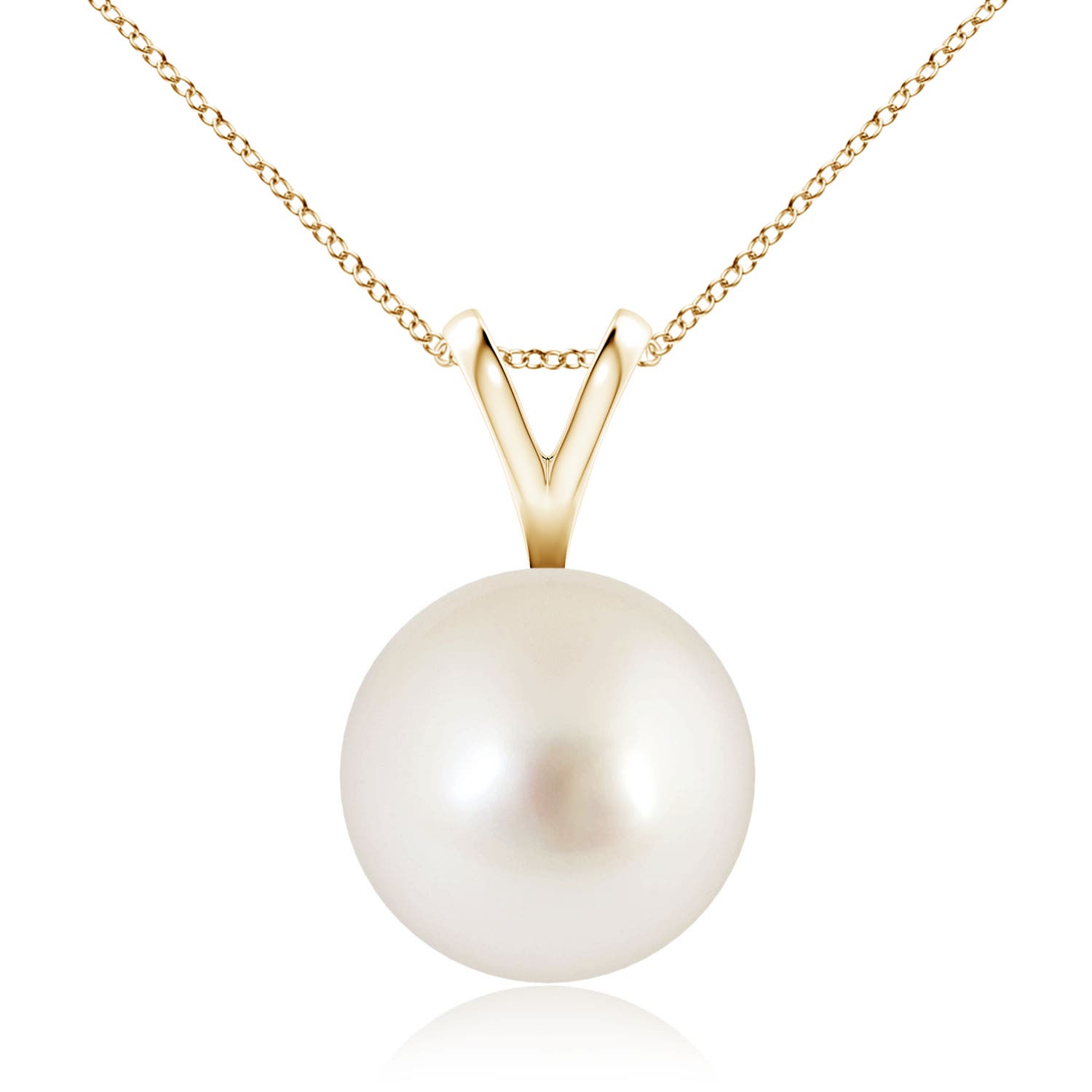 AAAA - South Sea Cultured Pearl / 7.2 CT / 14 KT Yellow Gold