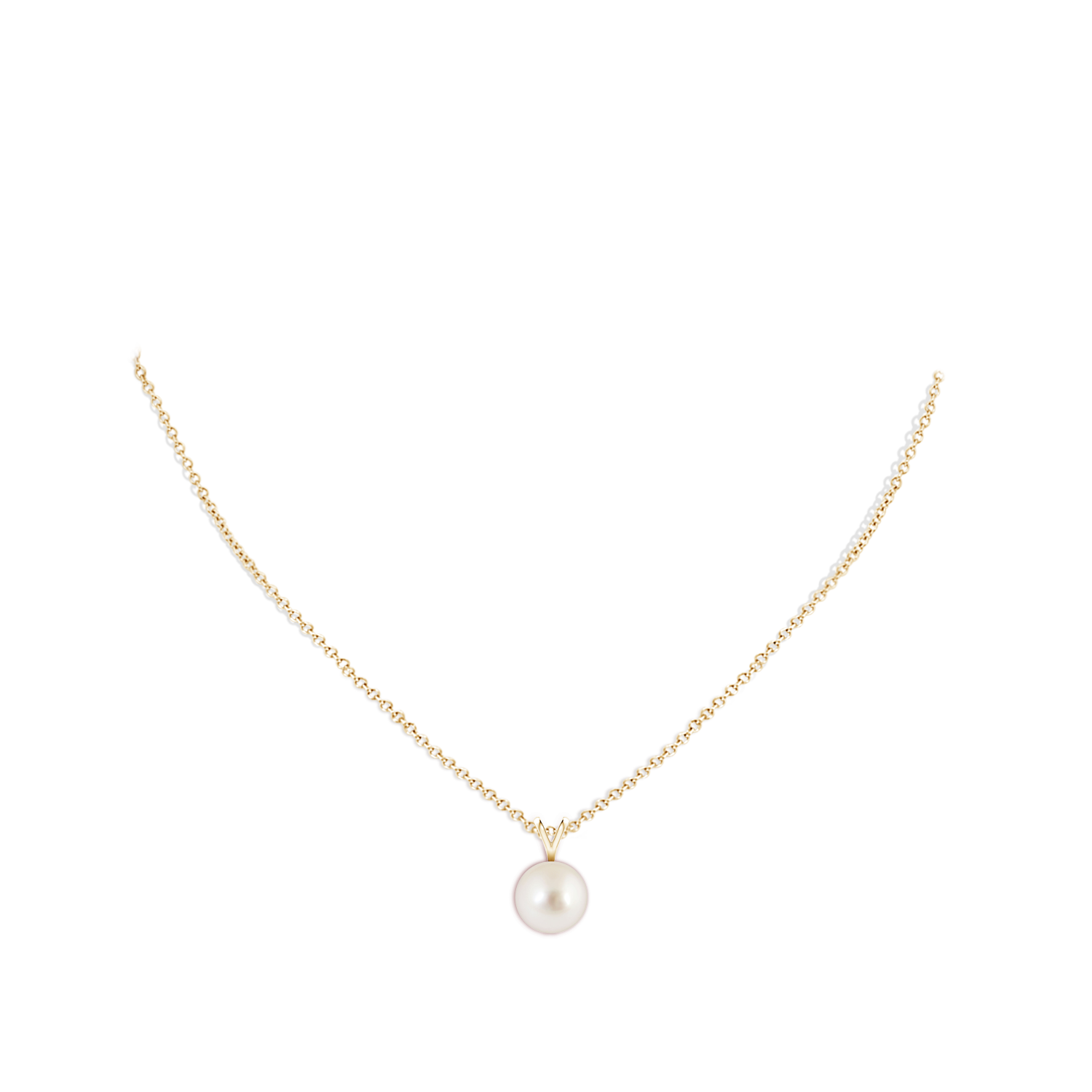 AAAA - South Sea Cultured Pearl / 7.2 CT / 14 KT Yellow Gold