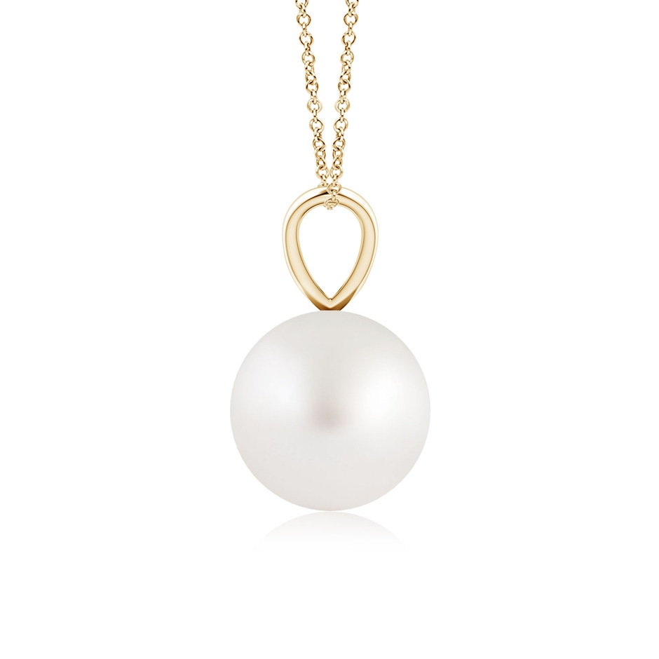8mm AA South Sea Pearl Solitaire V-Bale Pendant in Yellow Gold side-1