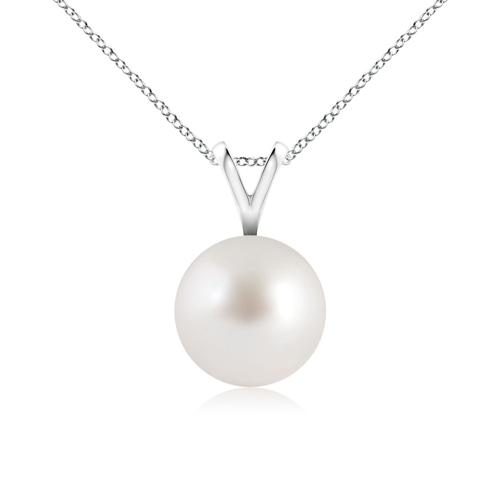 8mm AAA South Sea Pearl Solitaire V-Bale Pendant in P950 Platinum