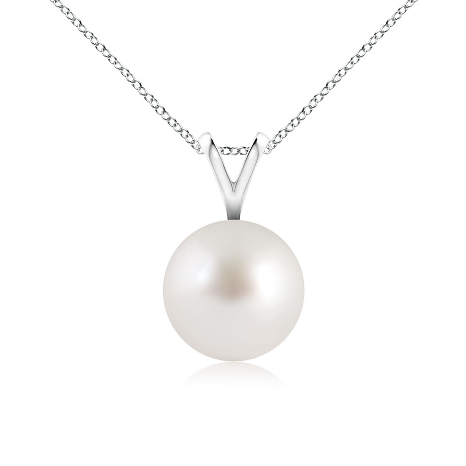 8mm AAA South Sea Pearl Solitaire V-Bale Pendant in P950 Platinum 