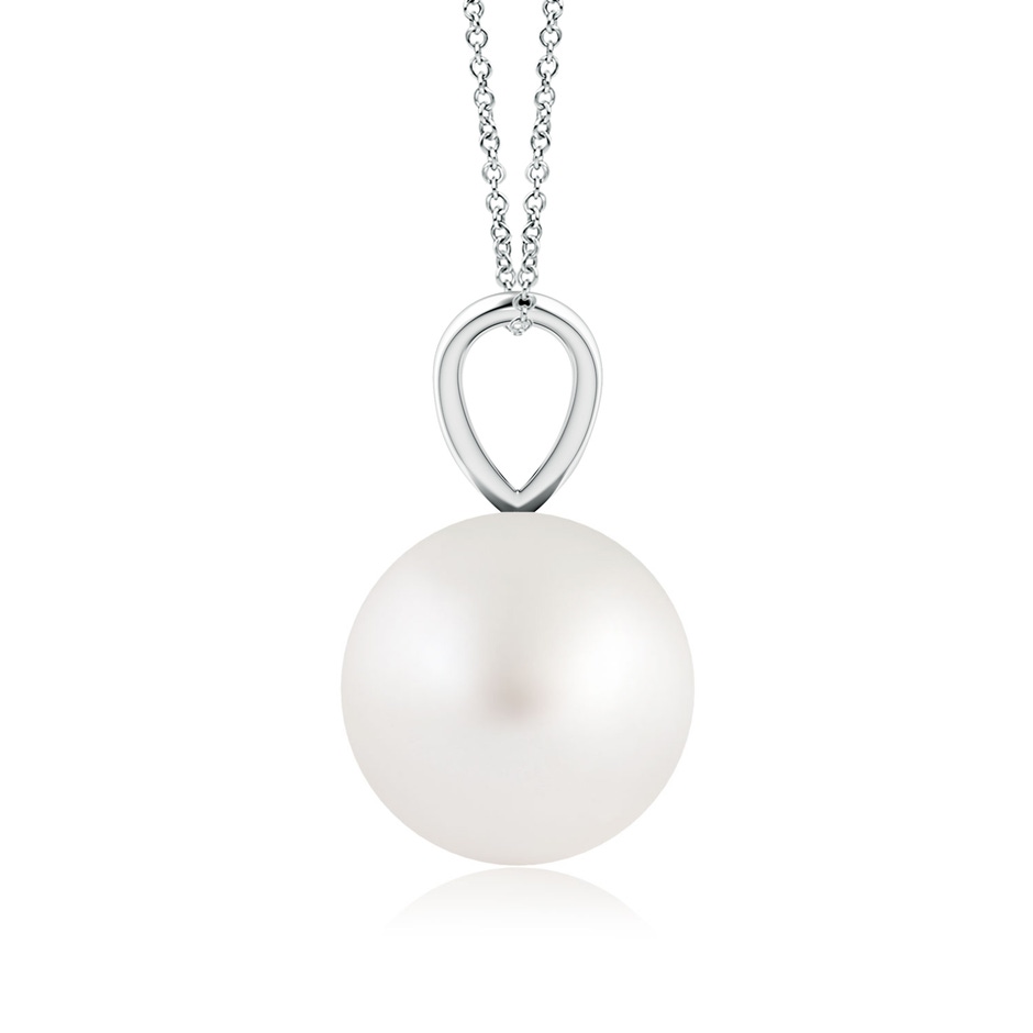 9mm AA South Sea Pearl Solitaire V-Bale Pendant in White Gold side-1