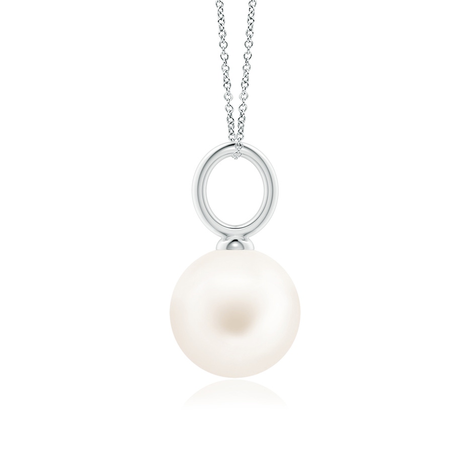 10mm AA Classic Freshwater Pearl Solitaire Pendant in P950 Platinum side-1