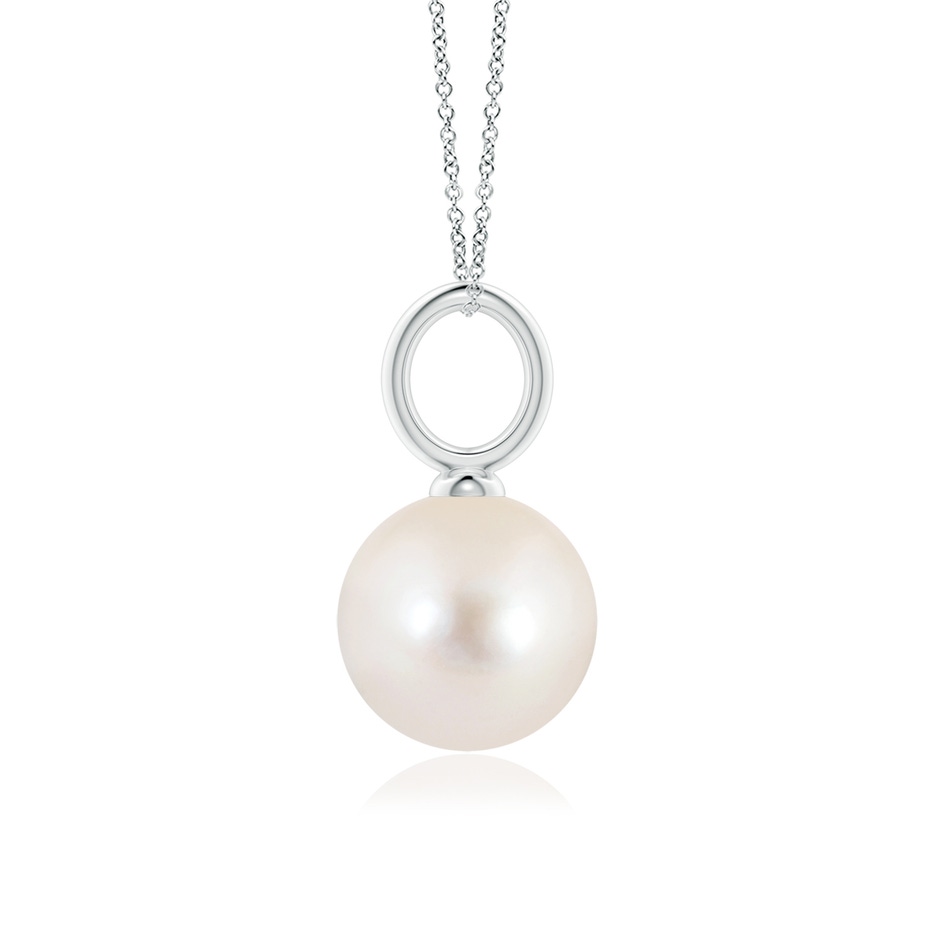 10mm AAAA Classic Freshwater Pearl Solitaire Pendant in P950 Platinum side-1