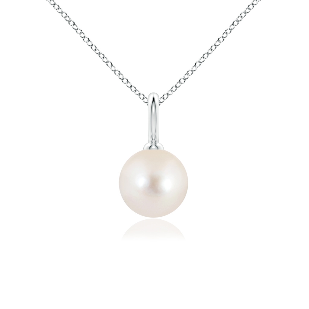 8mm AAAA Classic Freshwater Pearl Solitaire Pendant in P950 Platinum