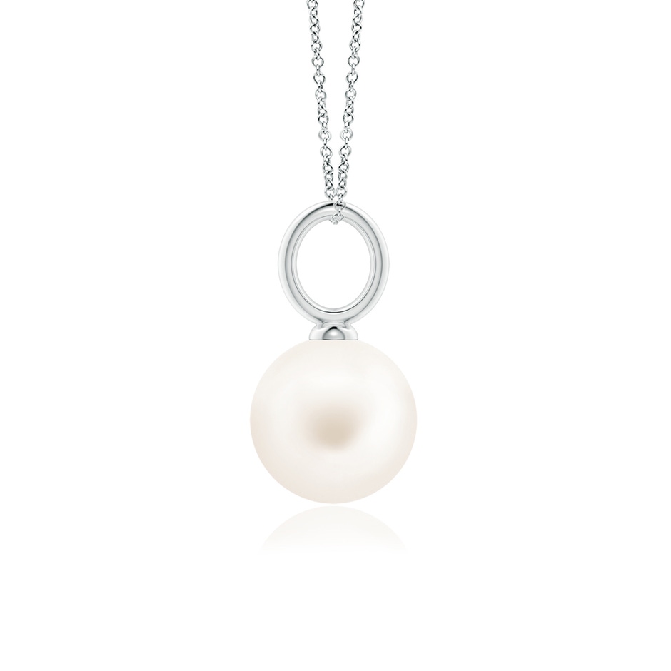 9mm AA Classic Freshwater Pearl Solitaire Pendant in P950 Platinum side-1