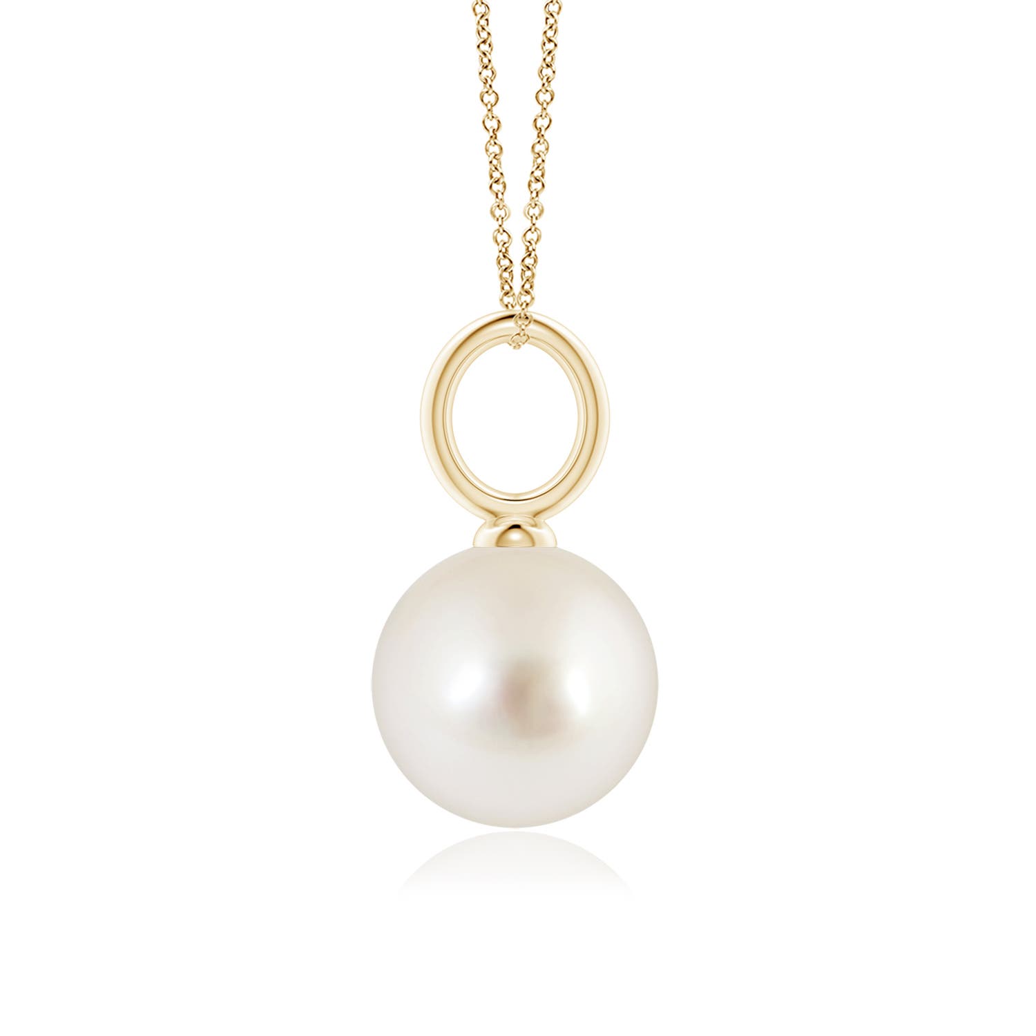 AAAA - South Sea Cultured Pearl / 7.2 CT / 14 KT Yellow Gold