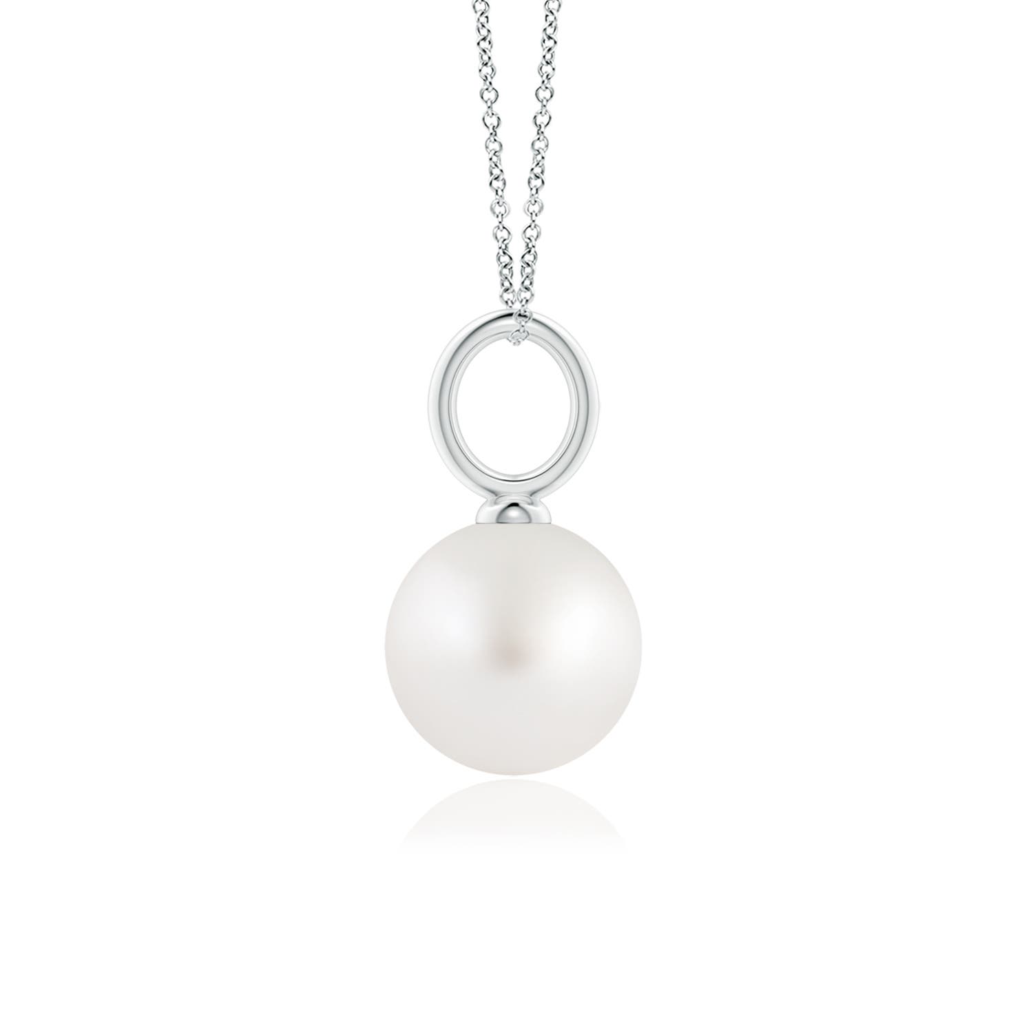 AA - South Sea Cultured Pearl / 5.25 CT / 14 KT White Gold