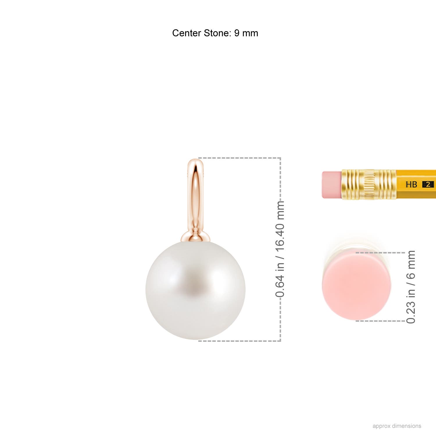 AAA - South Sea Cultured Pearl / 5.25 CT / 14 KT Rose Gold