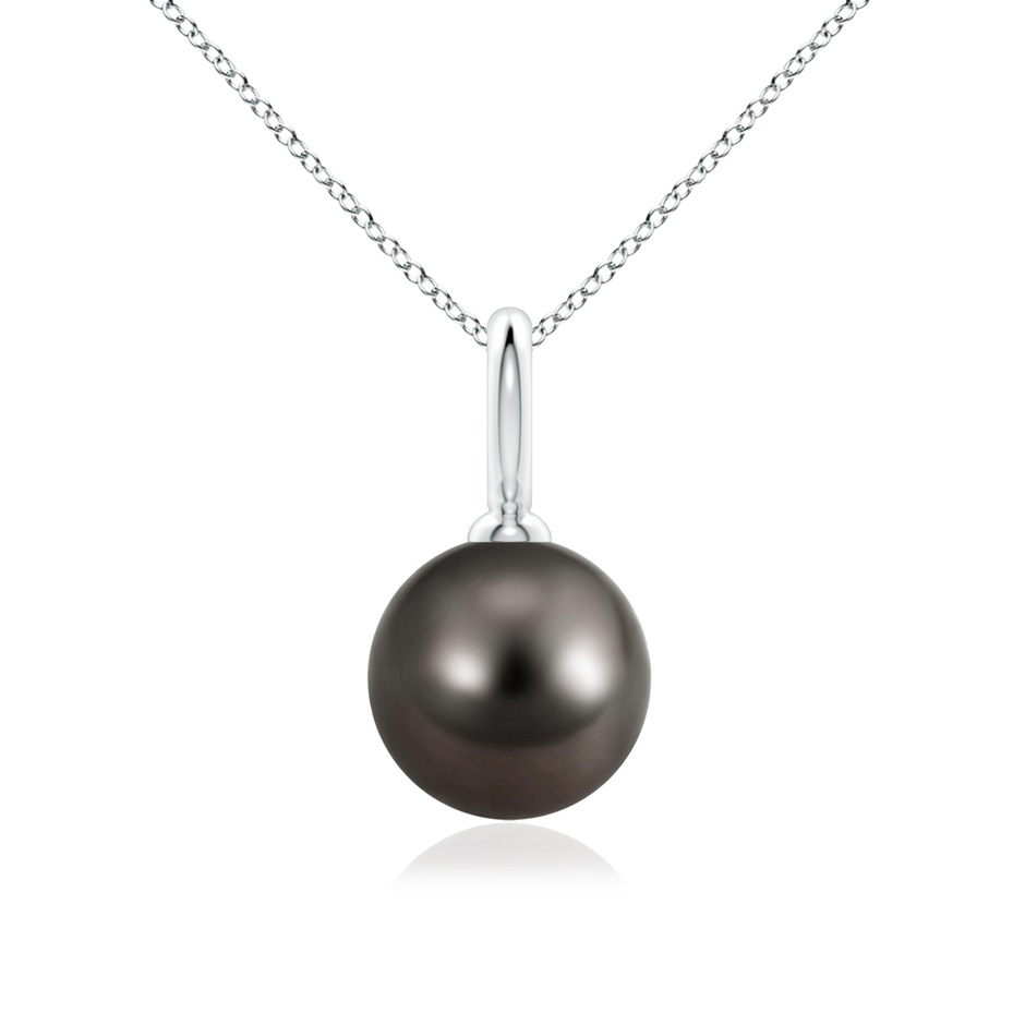 10mm AAA Classic Tahitian Pearl Solitaire Pendant in White Gold 