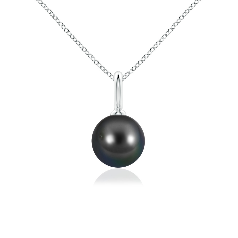 8mm AA Classic Tahitian Pearl Solitaire Pendant in P950 Platinum 