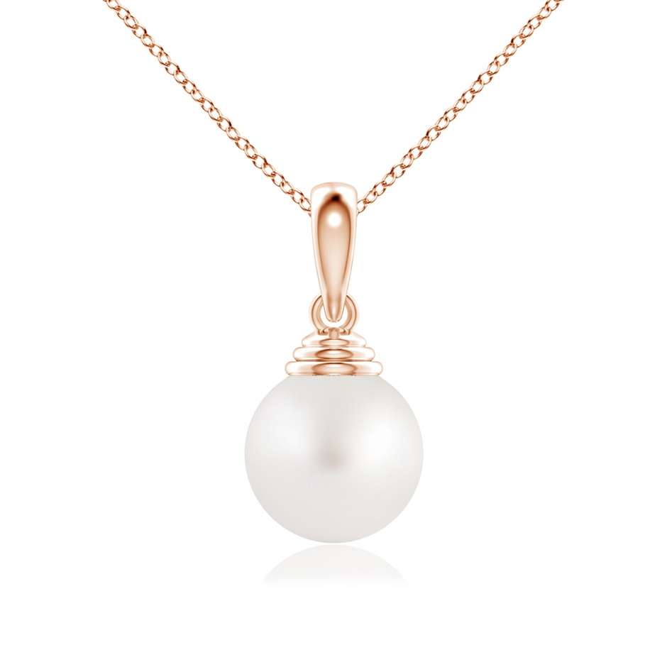 10mm AA Classic Solitaire South Sea Pearl Pendant in Rose Gold 