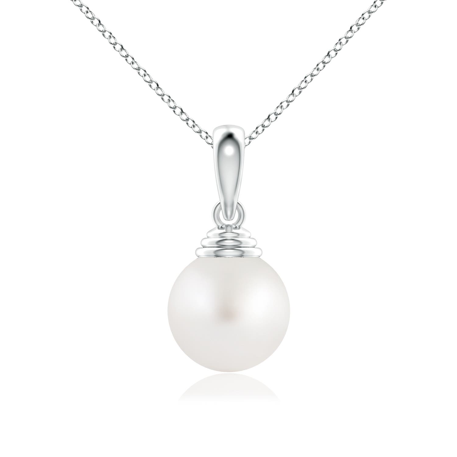 AA - South Sea Cultured Pearl / 7.2 CT / 14 KT White Gold