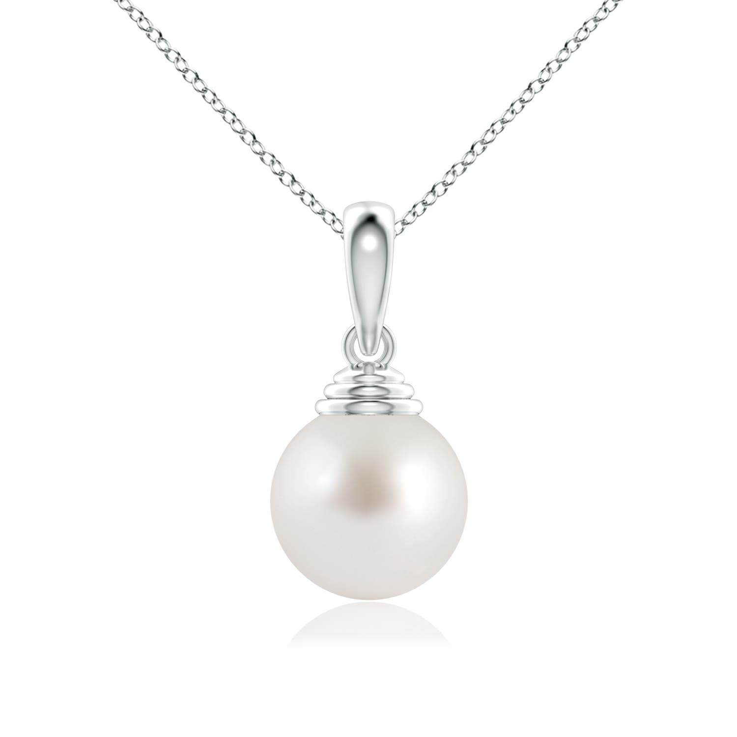 AAA - South Sea Cultured Pearl / 7.2 CT / 14 KT White Gold