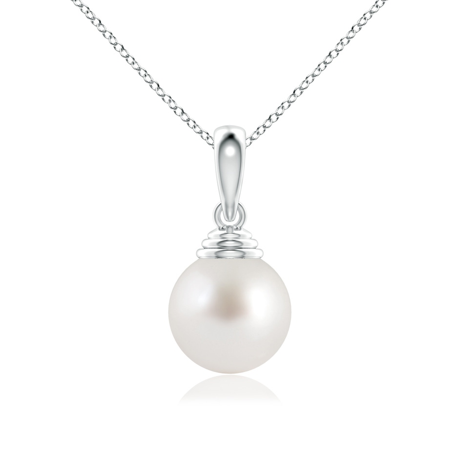 10mm AAA Classic Solitaire South Sea Pearl Pendant in White Gold 