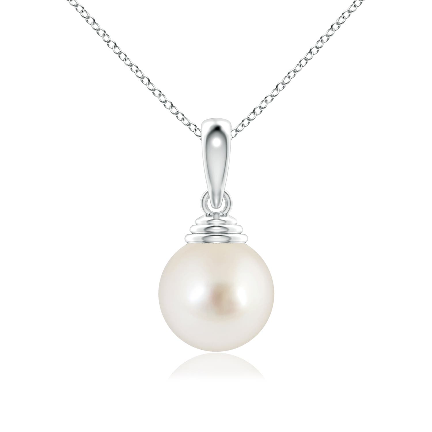 AAAA - South Sea Cultured Pearl / 7.2 CT / 14 KT White Gold