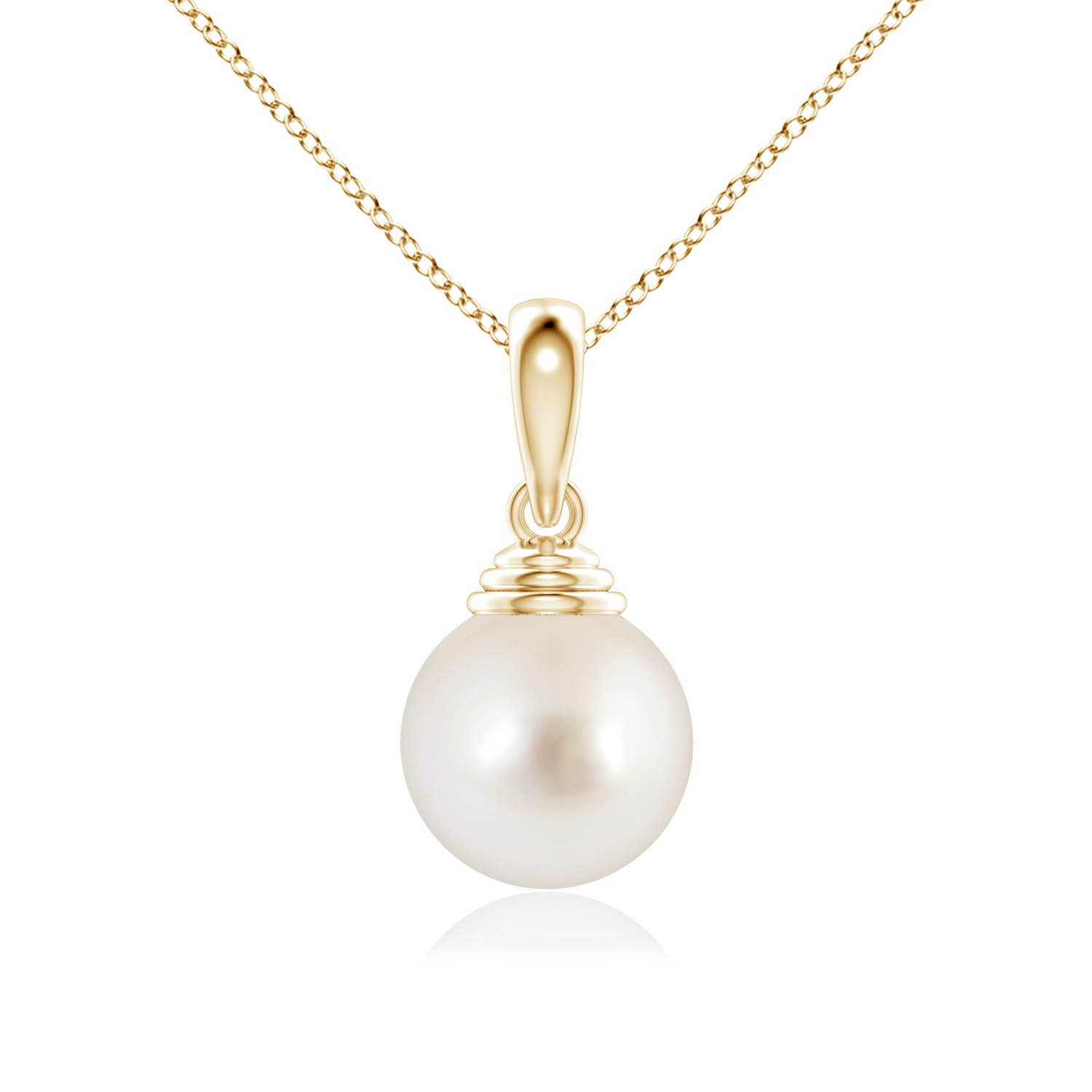 AAAA - South Sea Cultured Pearl / 7.2 CT / 14 KT Yellow Gold