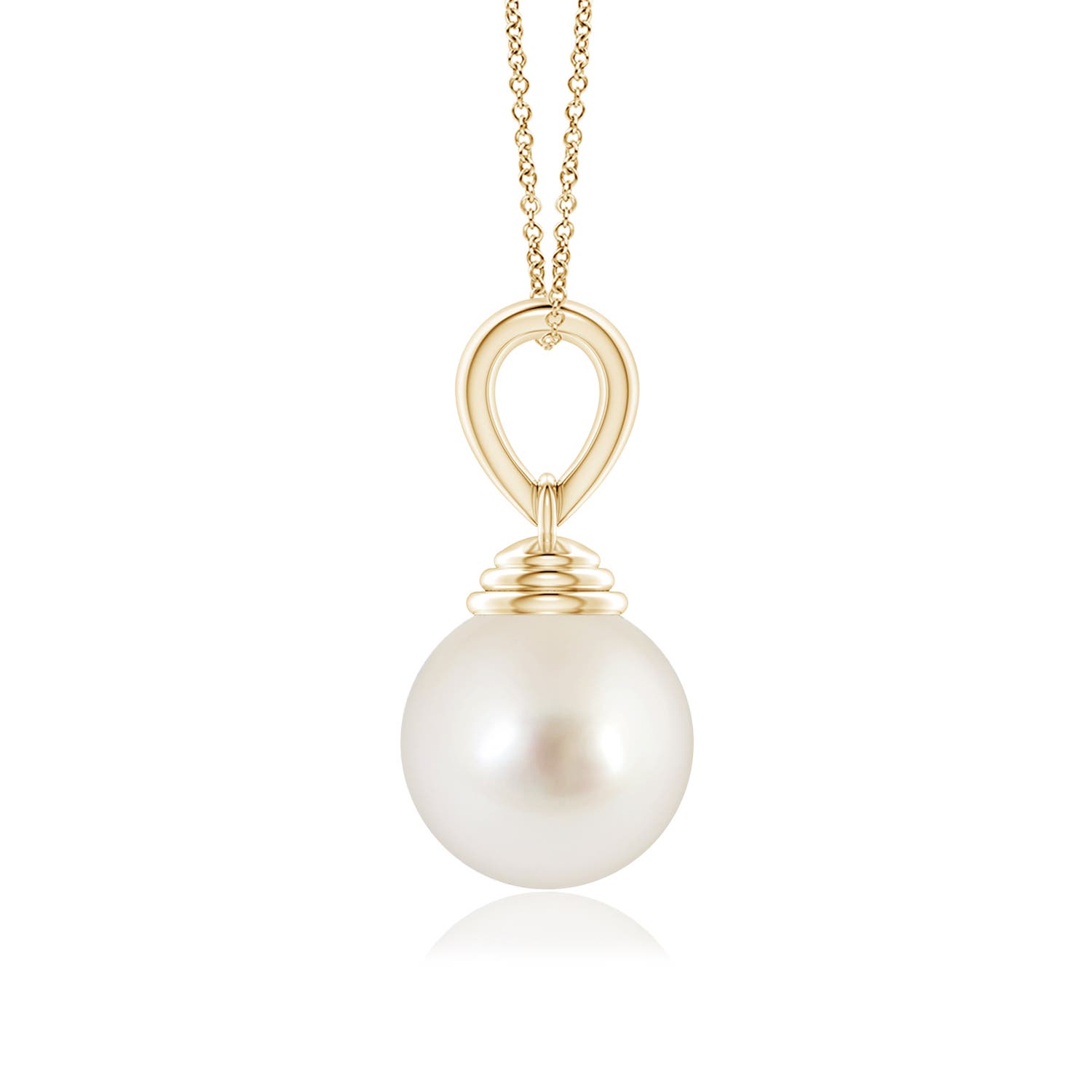 AAAA - South Sea Cultured Pearl / 7.2 CT / 14 KT Yellow Gold