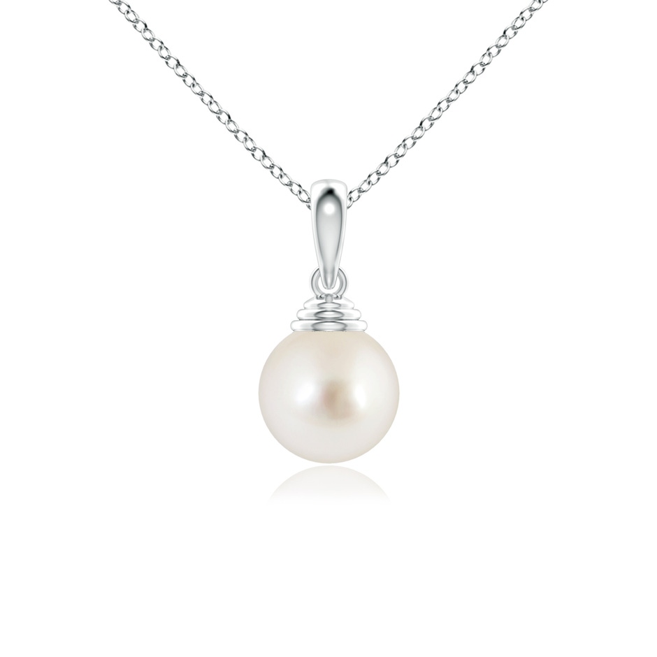 8mm AAAA Classic Solitaire South Sea Pearl Pendant in P950 Platinum 