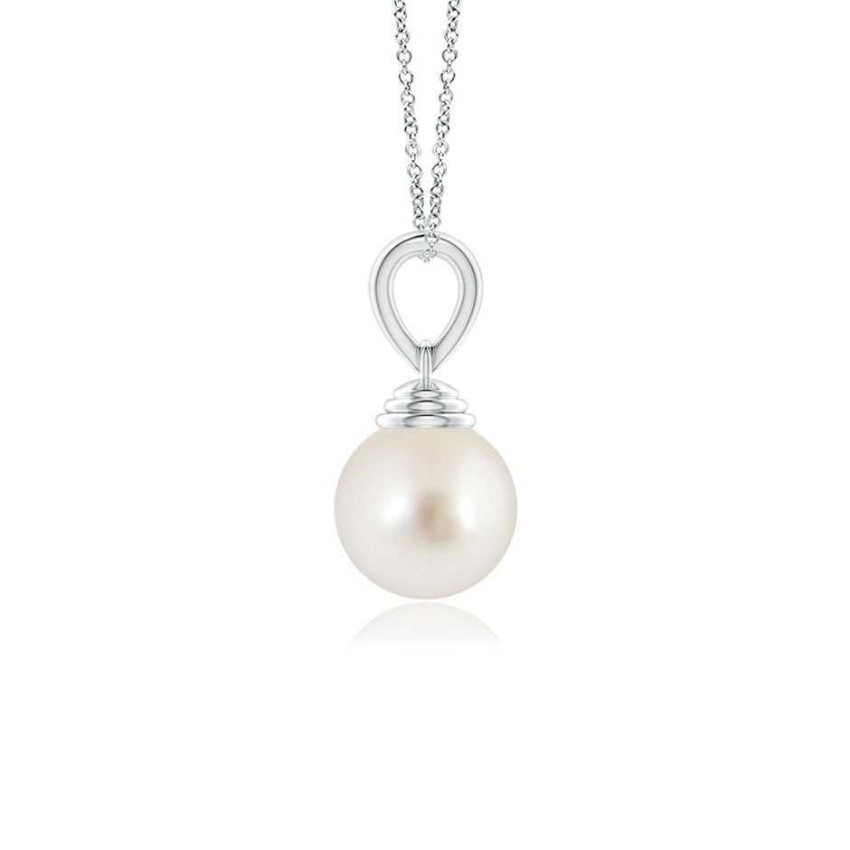 8mm AAAA Classic Solitaire South Sea Pearl Pendant in P950 Platinum side-1