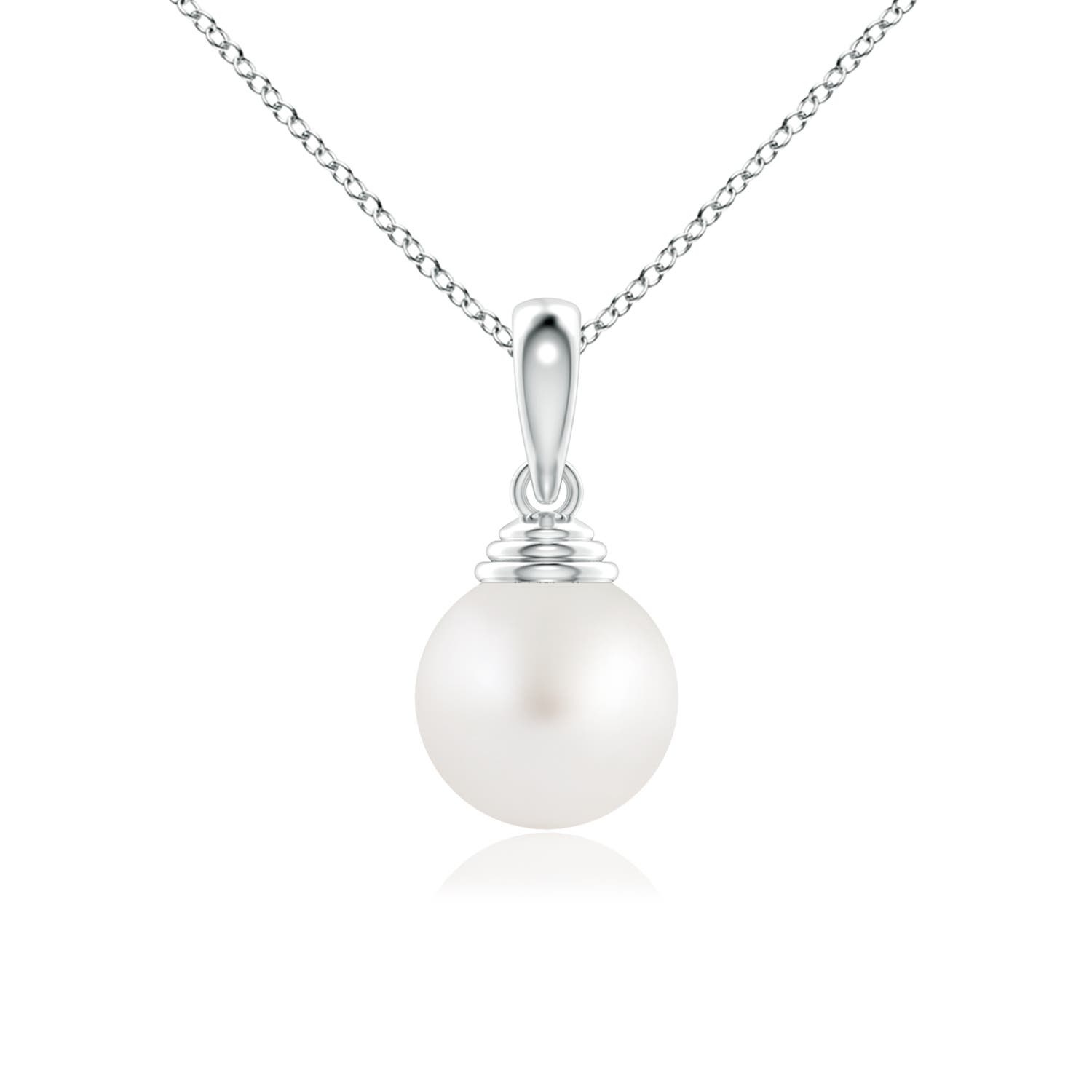 AA - South Sea Cultured Pearl / 5.25 CT / 14 KT White Gold