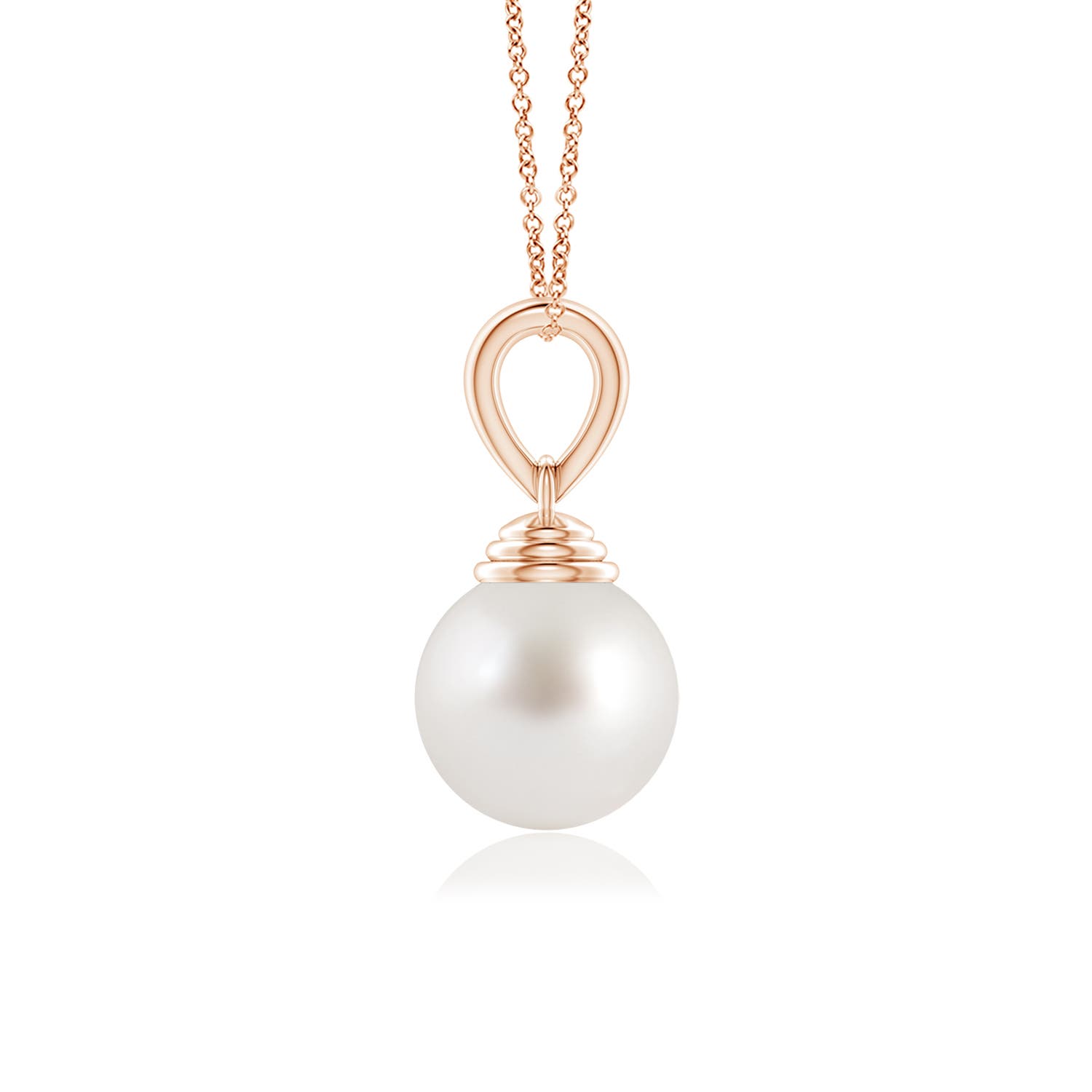 AAA - South Sea Cultured Pearl / 5.25 CT / 14 KT Rose Gold