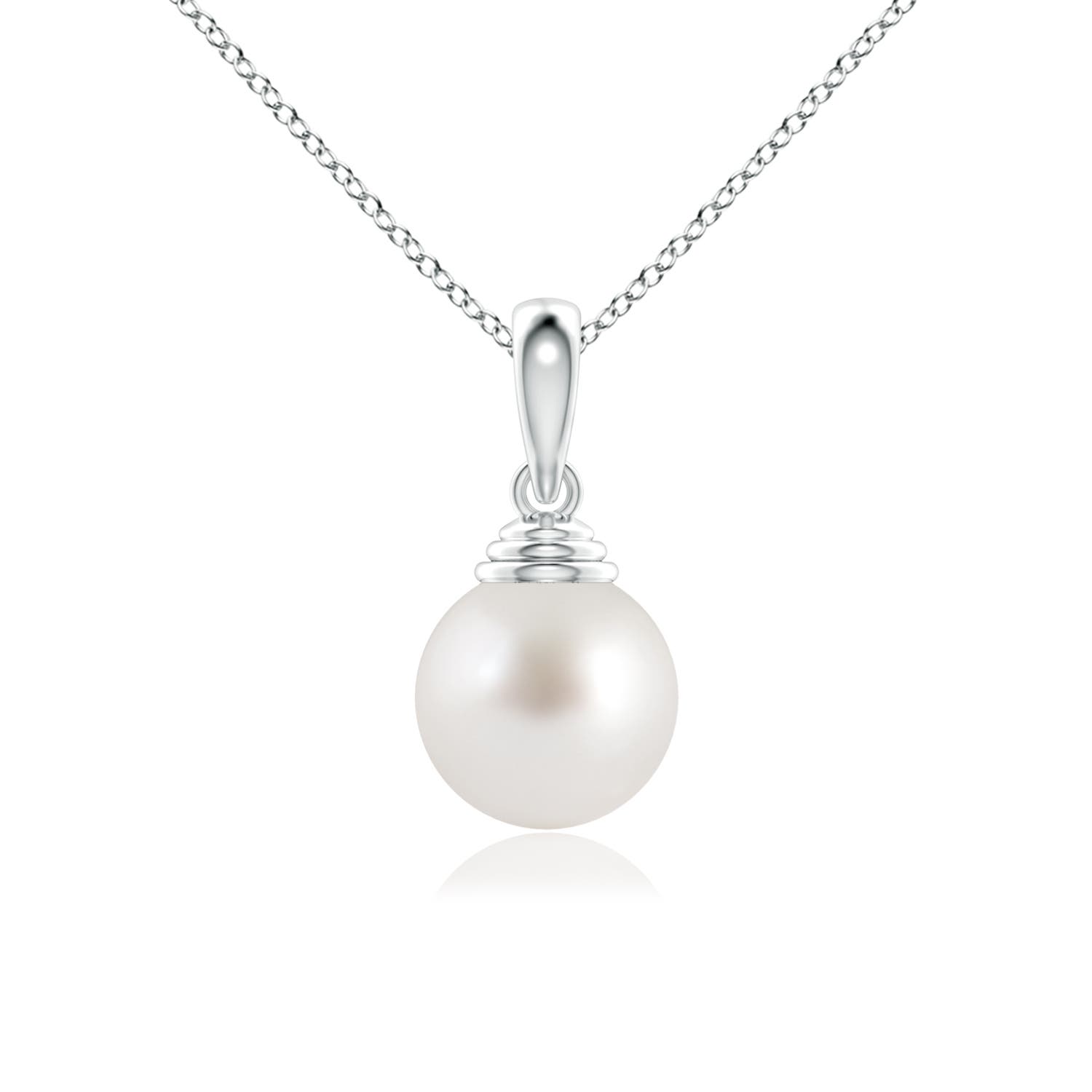 AAA - South Sea Cultured Pearl / 5.25 CT / 14 KT White Gold