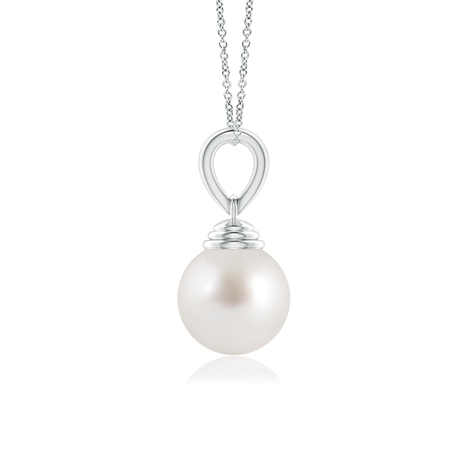 AAA - South Sea Cultured Pearl / 5.25 CT / 14 KT White Gold