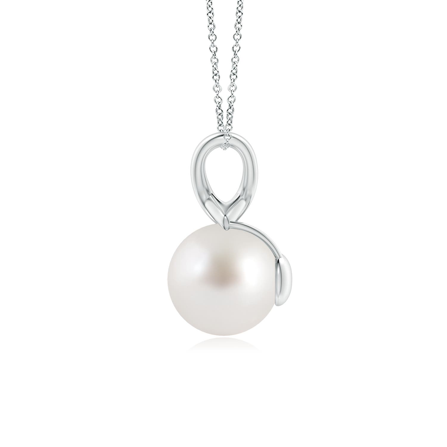 AAA - South Sea Cultured Pearl / 5.25 CT / 14 KT White Gold