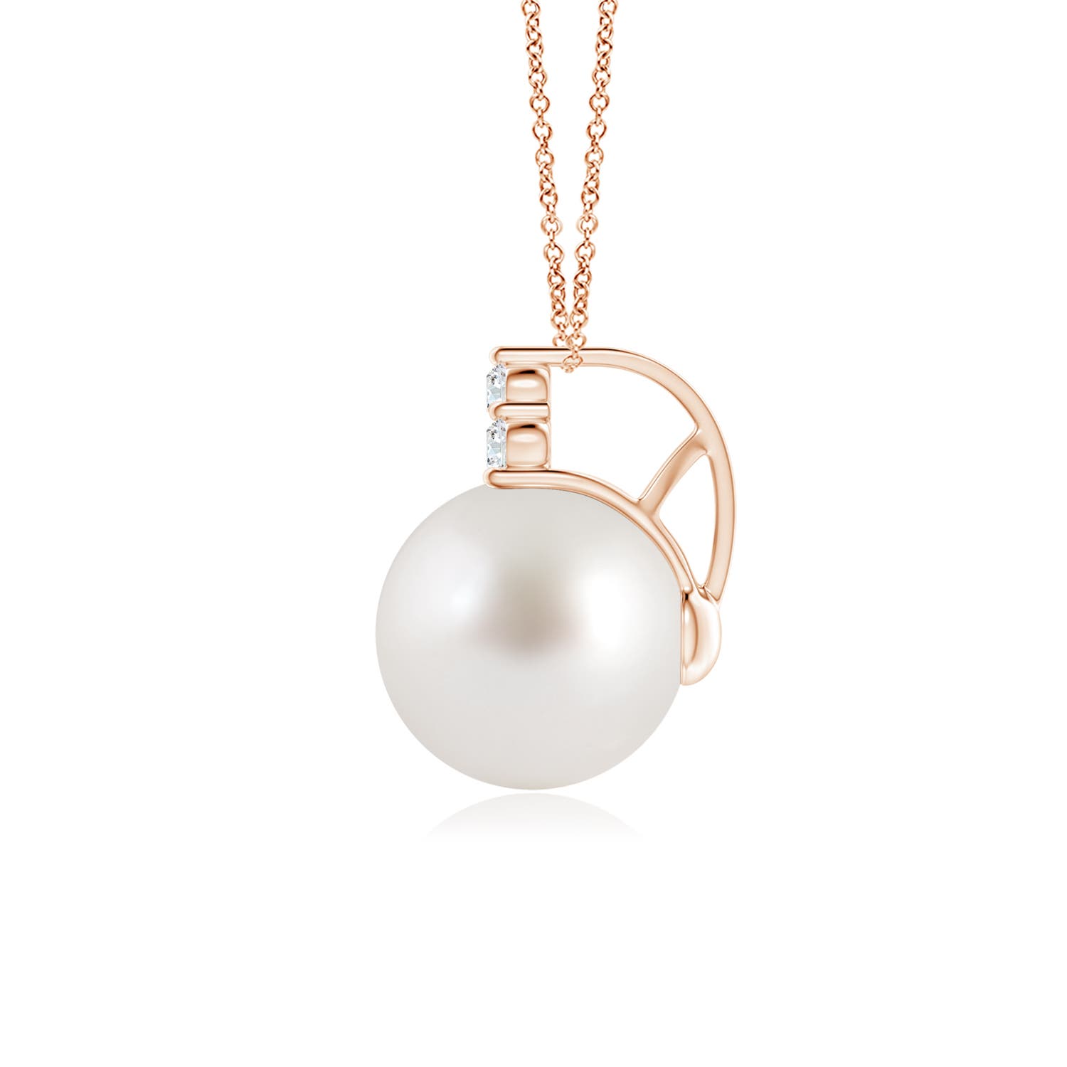 AAA - South Sea Cultured Pearl / 7.29 CT / 14 KT Rose Gold