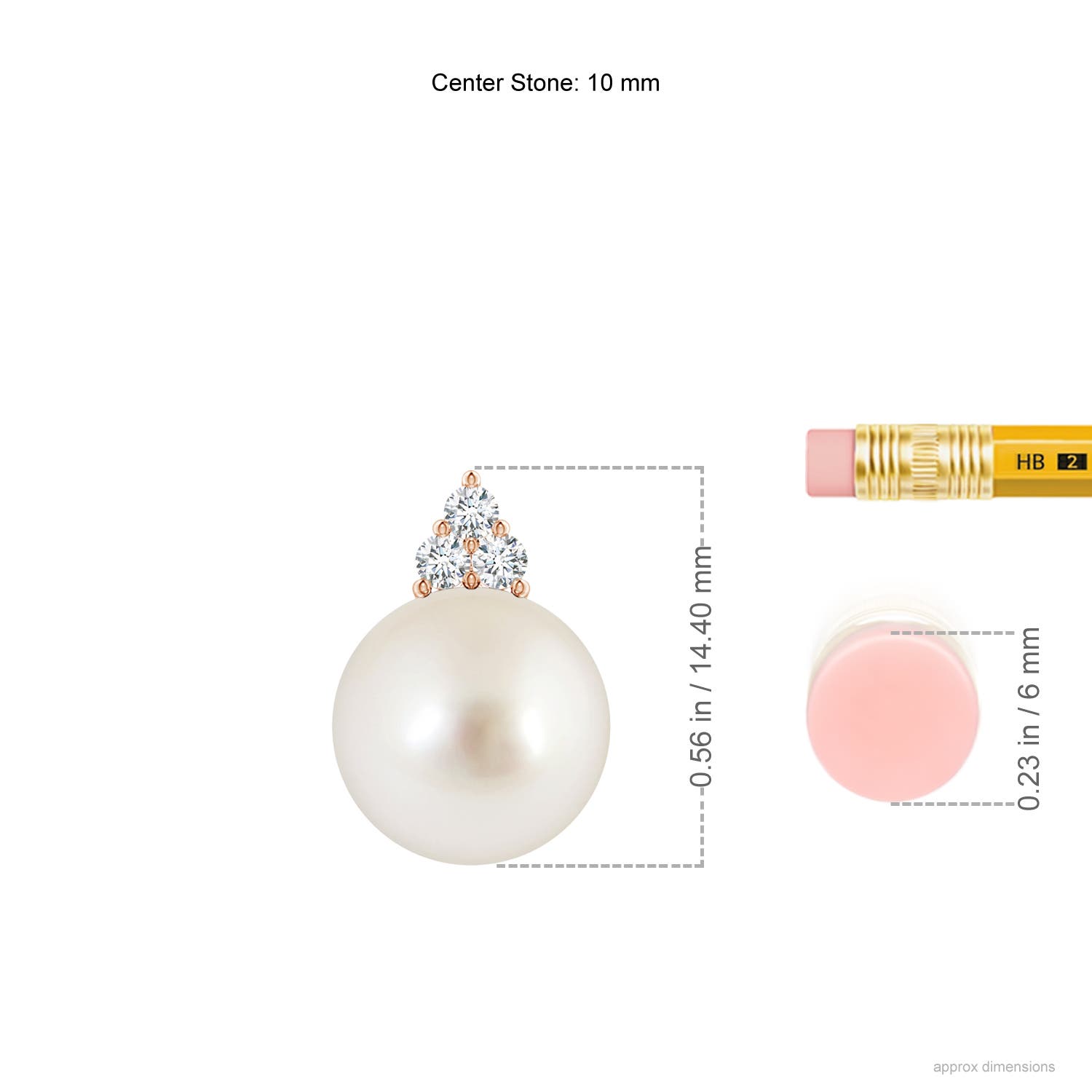 AAAA - South Sea Cultured Pearl / 7.29 CT / 14 KT Rose Gold