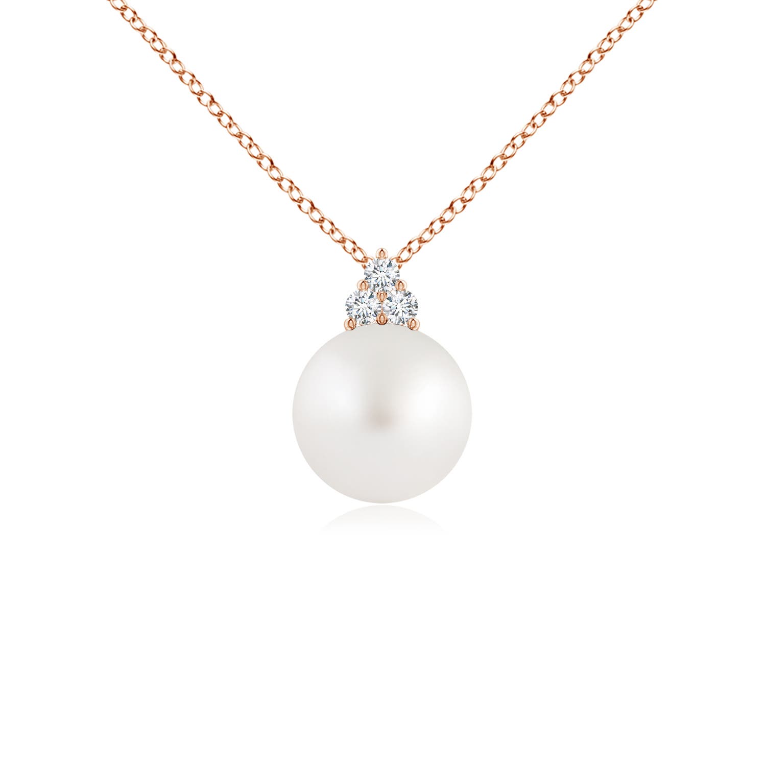 AA - South Sea Cultured Pearl / 3.76 CT / 14 KT Rose Gold