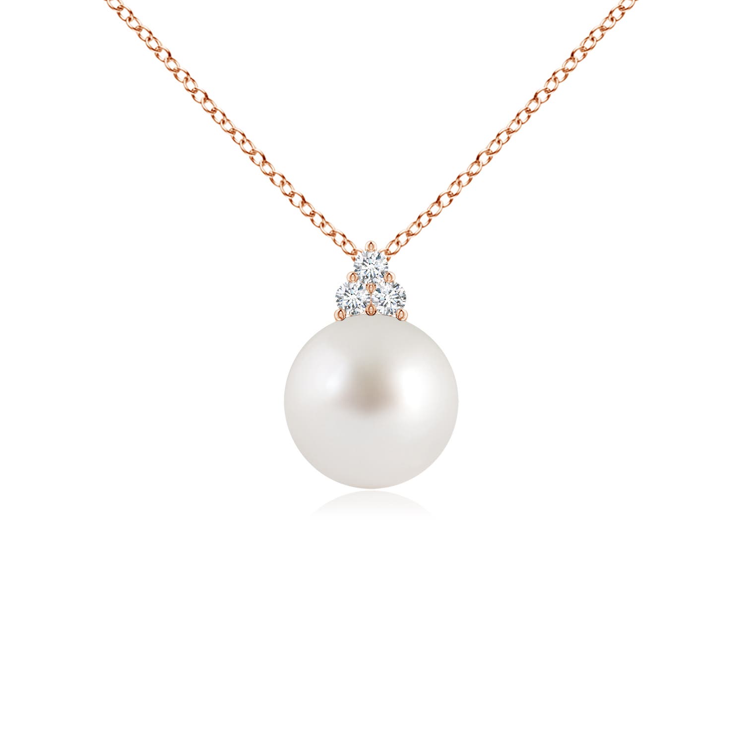 AAA - South Sea Cultured Pearl / 3.76 CT / 14 KT Rose Gold