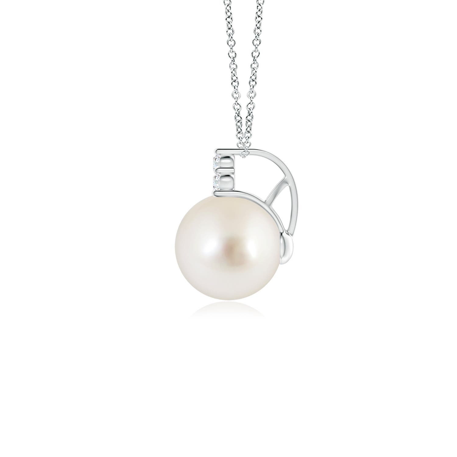 AAAA - South Sea Cultured Pearl / 3.76 CT / 14 KT White Gold