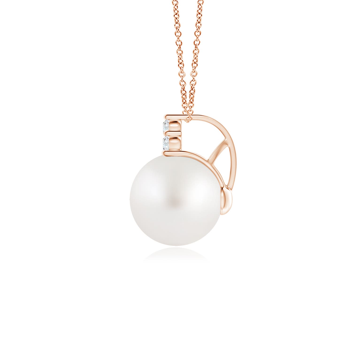 AA - South Sea Cultured Pearl / 5.33 CT / 14 KT Rose Gold