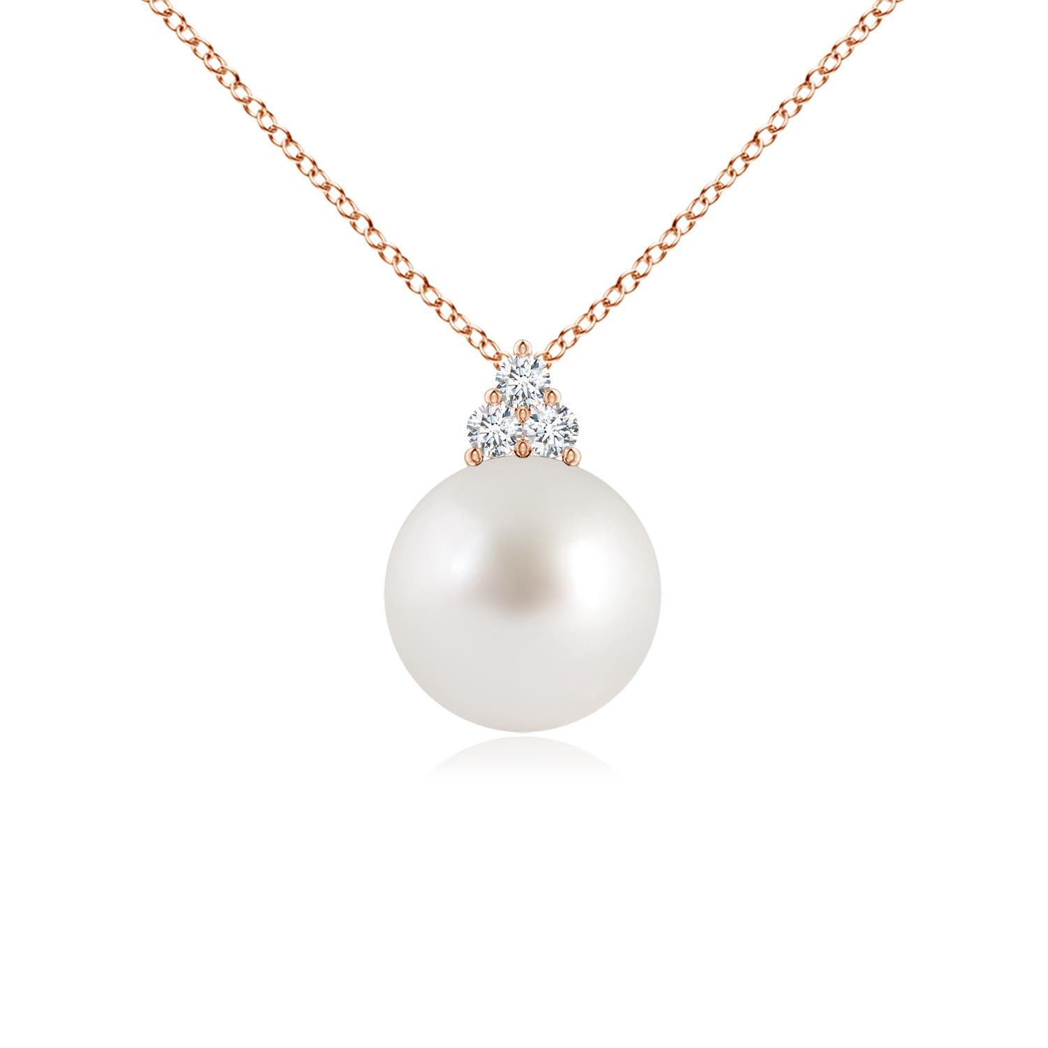 AAA - South Sea Cultured Pearl / 5.33 CT / 14 KT Rose Gold