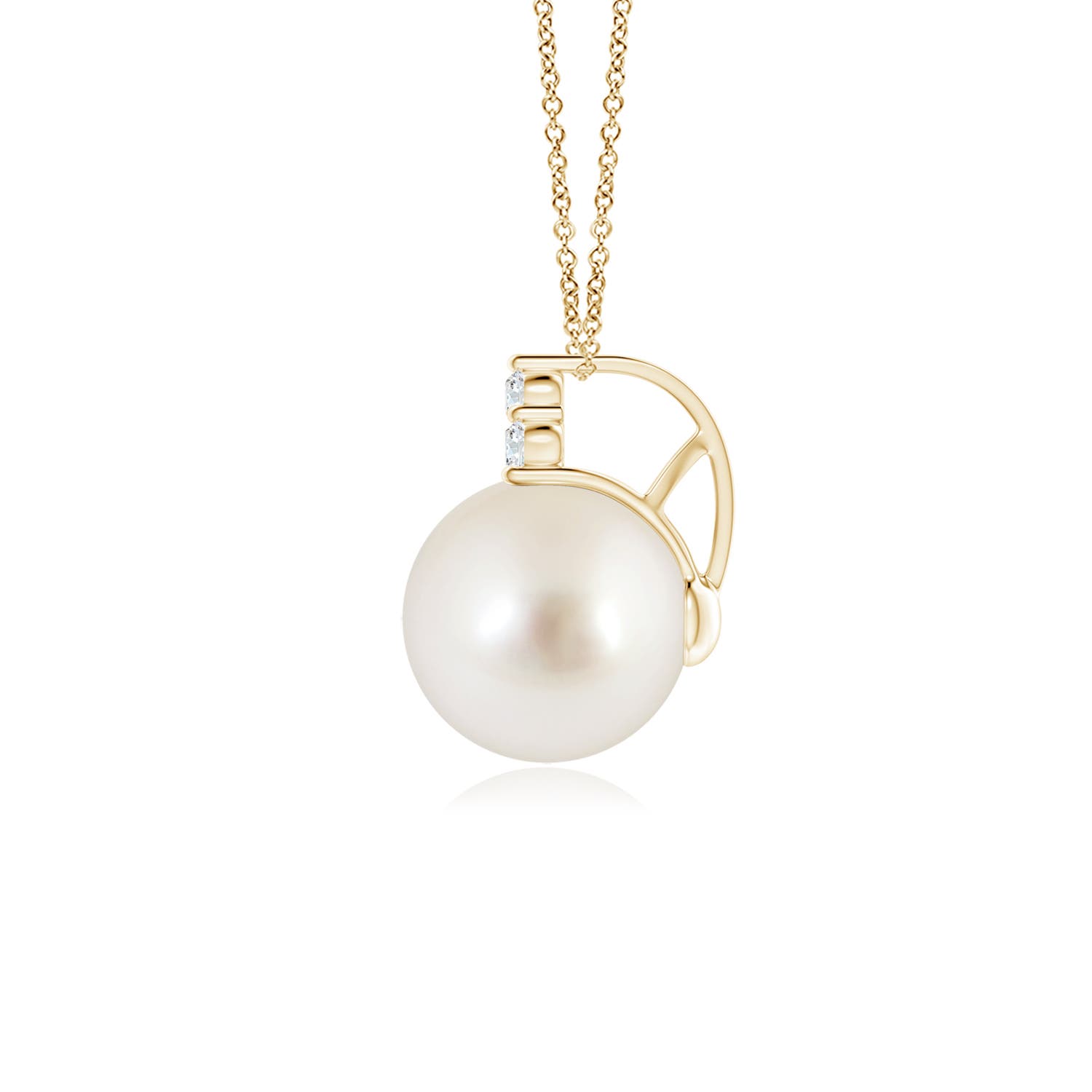 AAAA - South Sea Cultured Pearl / 5.33 CT / 14 KT Yellow Gold