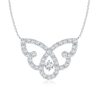 2.2mm GVS2 Diamond Butterfly Fashion Pendant in White Gold