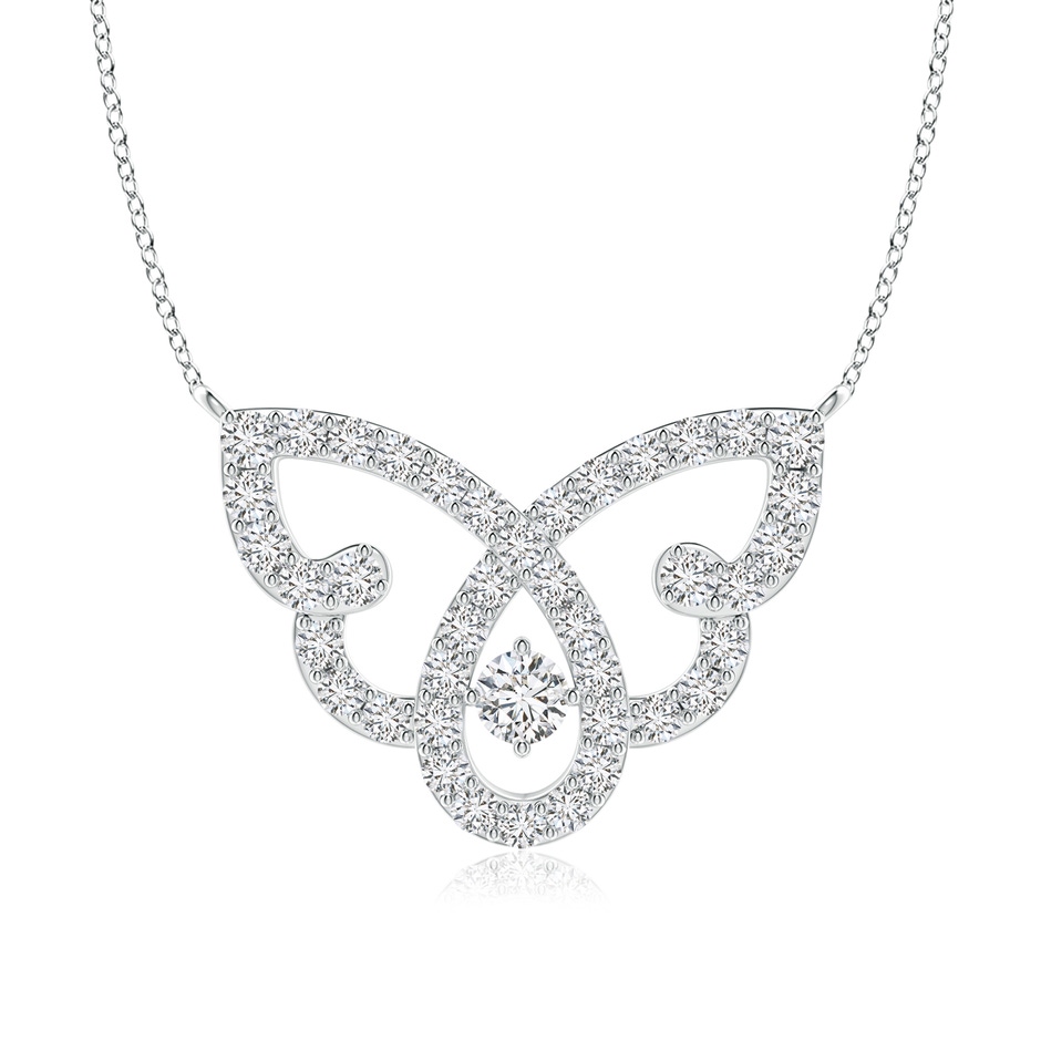 2.2mm HSI2 Diamond Butterfly Fashion Pendant in White Gold 