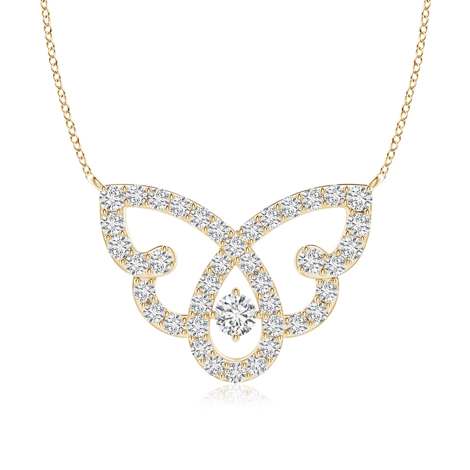 2.2mm HSI2 Diamond Butterfly Fashion Pendant in Yellow Gold 