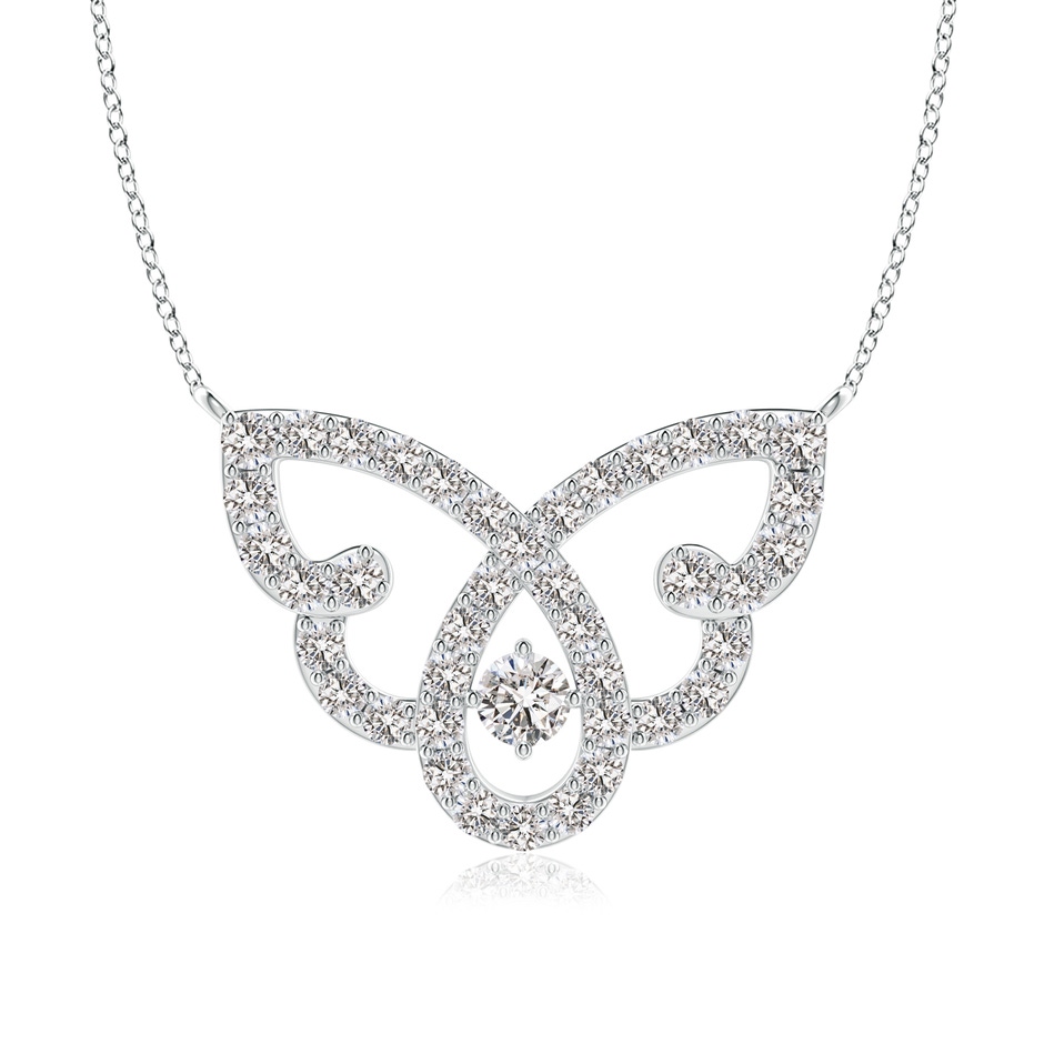 2.2mm IJI1I2 Diamond Butterfly Fashion Pendant in White Gold 