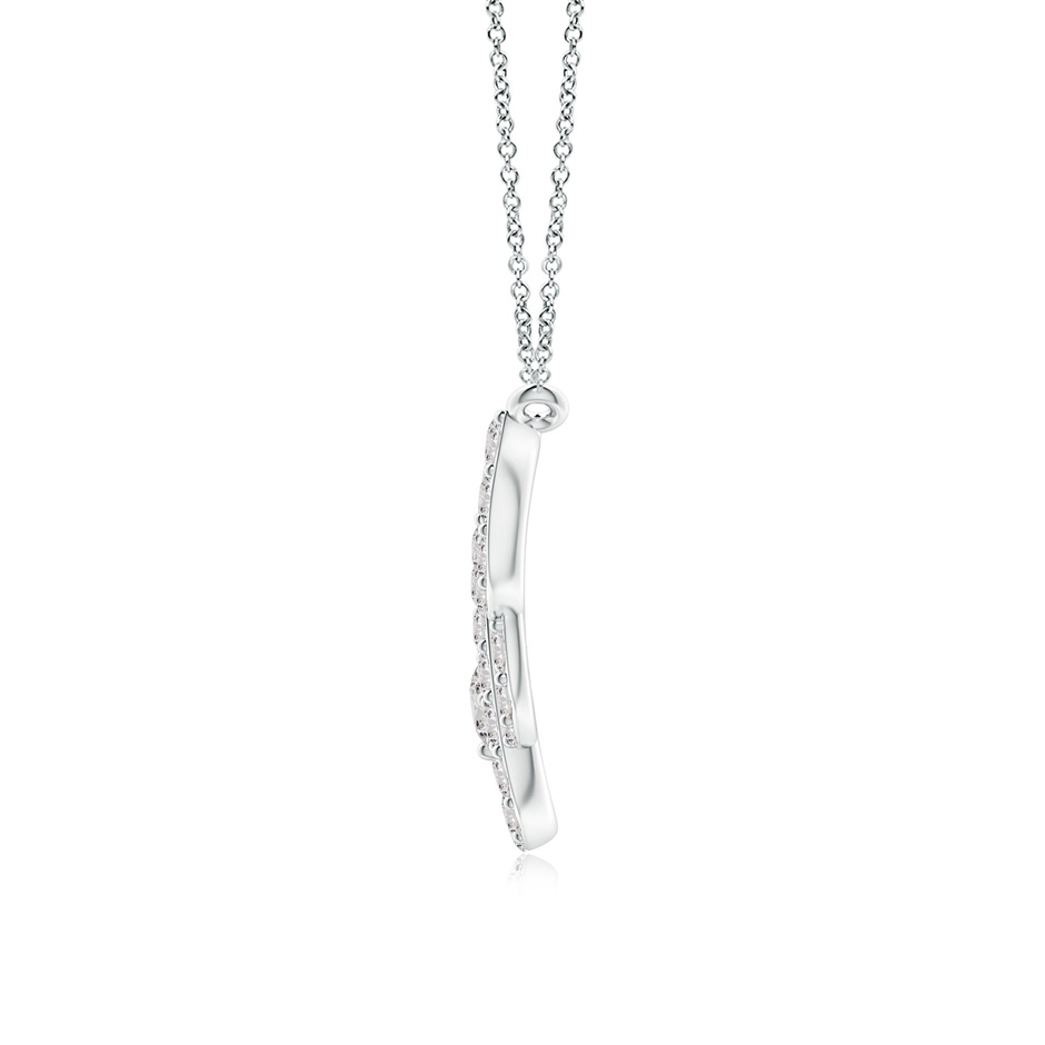2.2mm IJI1I2 Diamond Butterfly Fashion Pendant in White Gold side 1