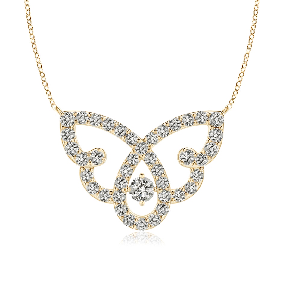 2.2mm KI3 Diamond Butterfly Fashion Pendant in Yellow Gold 