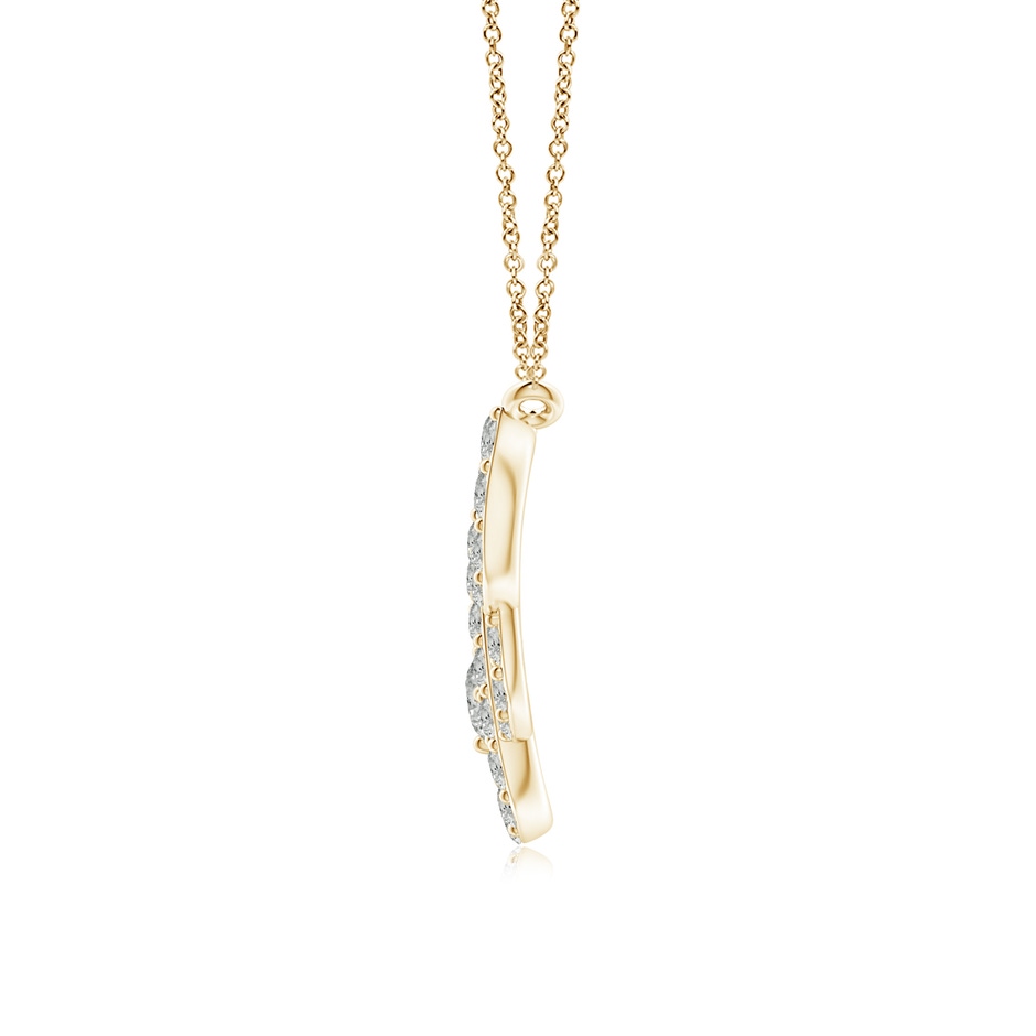 2.2mm KI3 Diamond Butterfly Fashion Pendant in Yellow Gold side 1