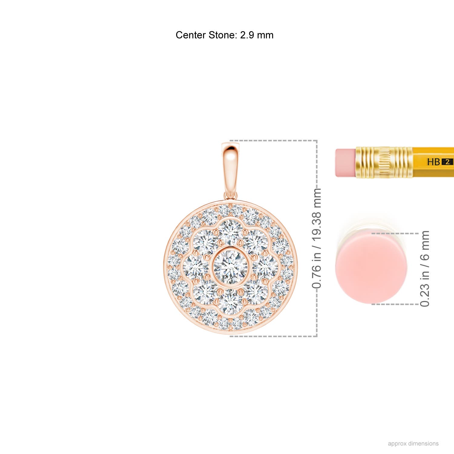 G, VS2 / 0.82 CT / 14 KT Rose Gold