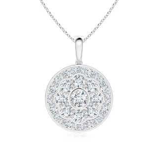 2.9mm GVS2 Pave-Set Round Diamond Fashion Pendant in White Gold